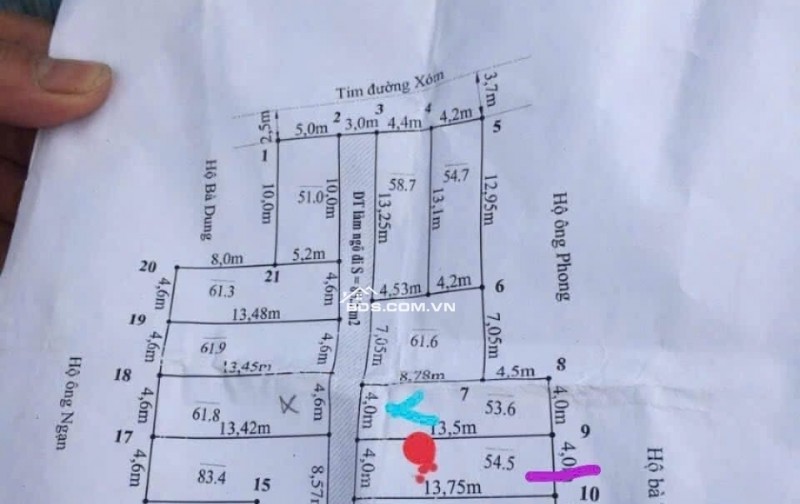 Bán đất 55m2 tổ 8 thị trấn An Dương phường An Hải Hải Phòng