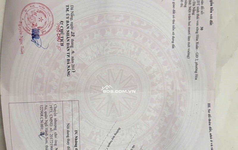 sang lại lô đất vàng trung tâm