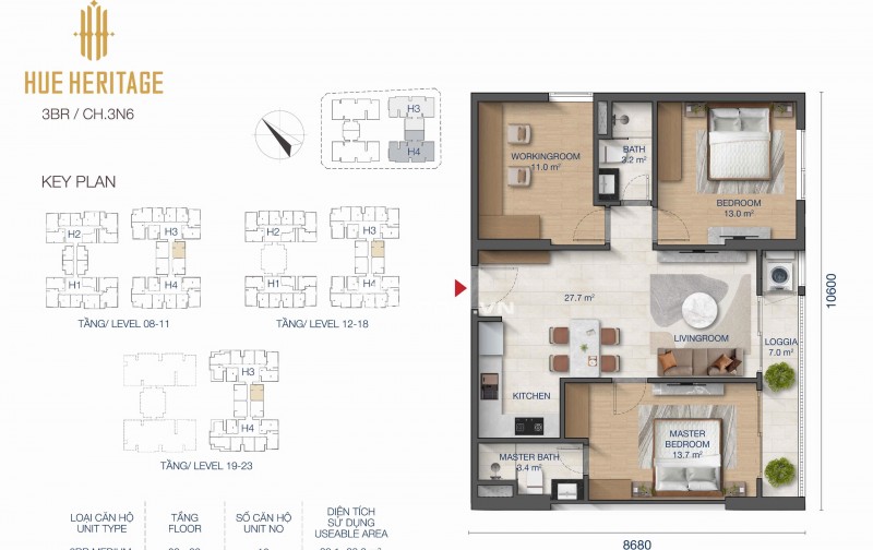  HÀNG HIẾM TÒA H3 –12A-09 | 3PN 82m² View An Cựu – Giá tốt hơn thị trường 600tr