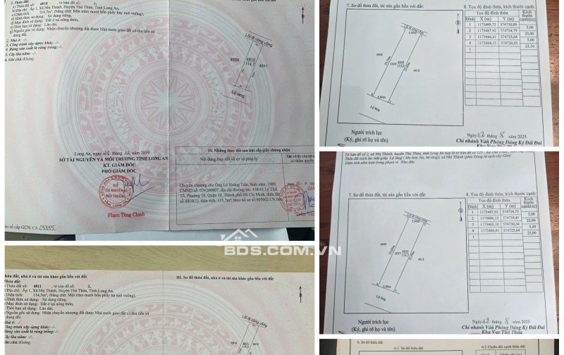 Chính Chủ Bán 229m2 Đất Tại Đường ĐT. 818, Xã Nhị Thành, Huyện Thủ Thừa, Long An