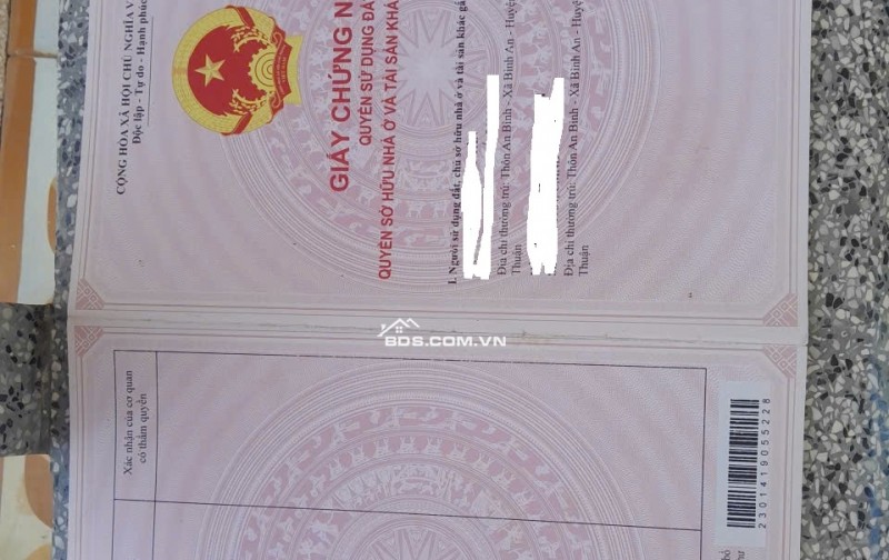 Bán 283,4m2 Đất Thổ Cư Mặt Tiền Quốc Lộ 1A, Thôn 3, Xã Hồng Sơn, Hàm Thuận Bắc, Bình Thuận