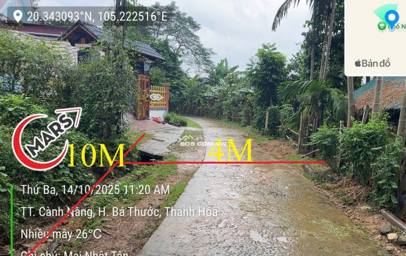 NGÂN HÀNG PHÁT MẠI 211M ĐẤT TẠI PHỐ NÚI, XÃ BÁ THƯỚC, TỈNH THANH HÓA.