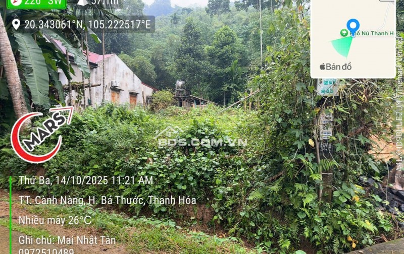 NGÂN HÀNG PHÁT MẠI 211M ĐẤT TẠI PHỐ NÚI, XÃ BÁ THƯỚC, TỈNH THANH HÓA.