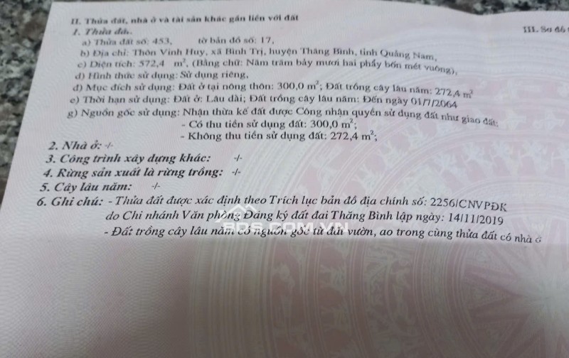 BÁN ĐẤT THĂNG BÌNH, QUẢNG NAM