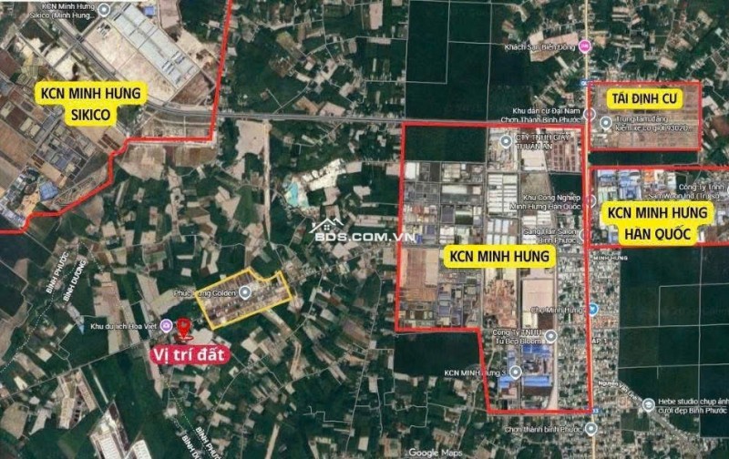 Bán đất đẹp sát bên KCN Minh Hưng, giá siêu hời 575 triệu, 215m2