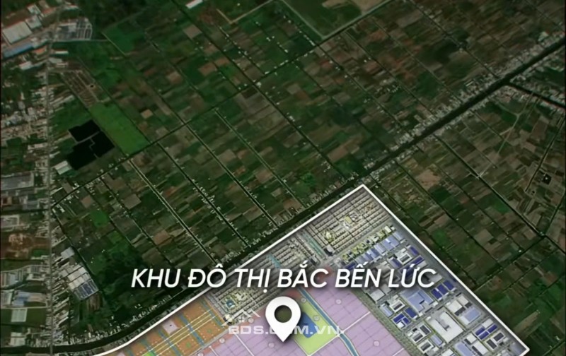 Giai đoạn 1 khu đô thị công nghiệp bắc Bến Lức, mặt tiền đường đại lộ Lương Hòa Bình Chánh