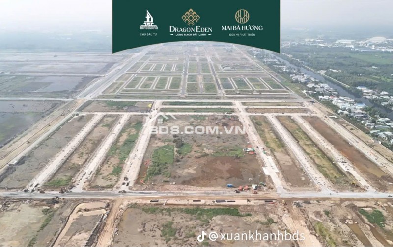 Giai đoạn 1 khu đô thị công nghiệp bắc Bến Lức, mặt tiền đường đại lộ Lương Hòa Bình Chánh