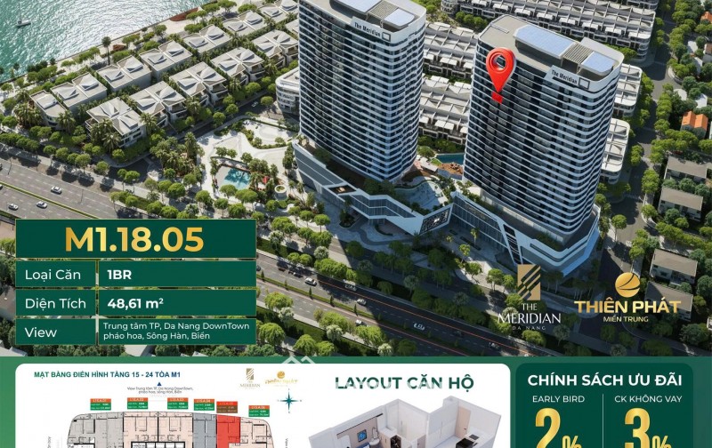  CĂN HỘ 1PN THE MERIDIAN VIEW PHÁO HOA– LỰA CHỌN TỐI ƯU KHAI THÁC DÒNG TIỀN 