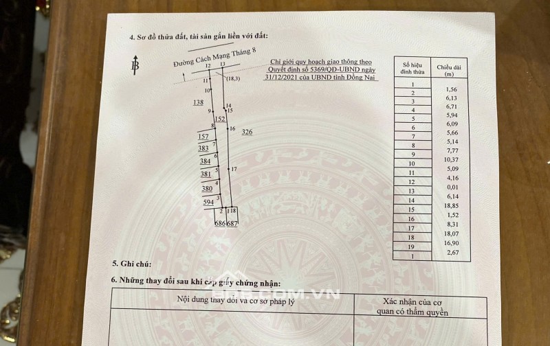 Bán gấp mặt tiền kinh doanh đường Cách Mạng Tháng 8 Trảng Bom