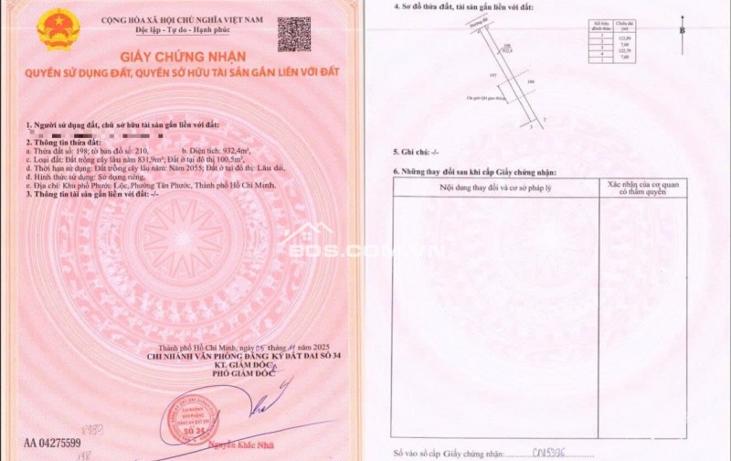 Chính Chủ Cần Bán Khu vực Tân Phước