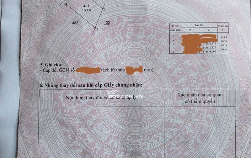 Tân Lạc, Bảo Lâm, 163,4m2(full thổ), 8,5tr/m2 có thương lượng