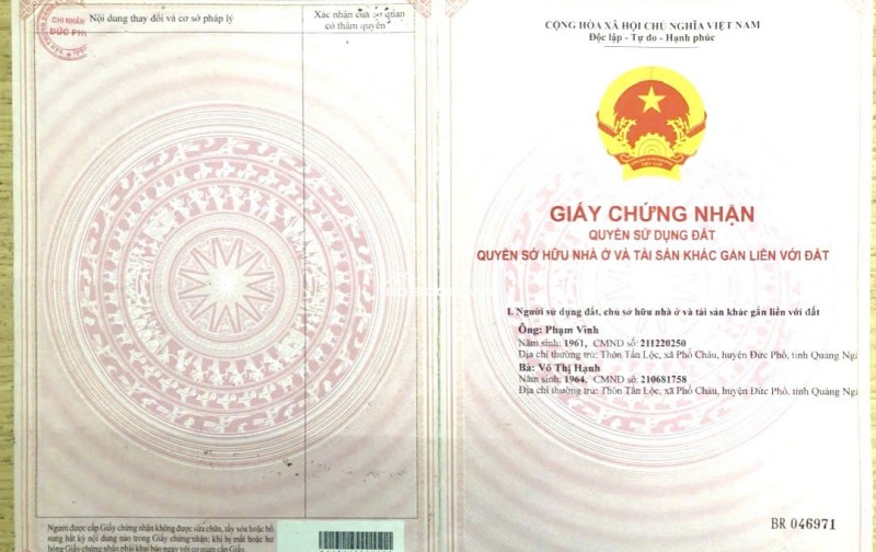 Bán BĐS Khách sạn Dũng Vy Sa Huỳnh Quảng Ngãi