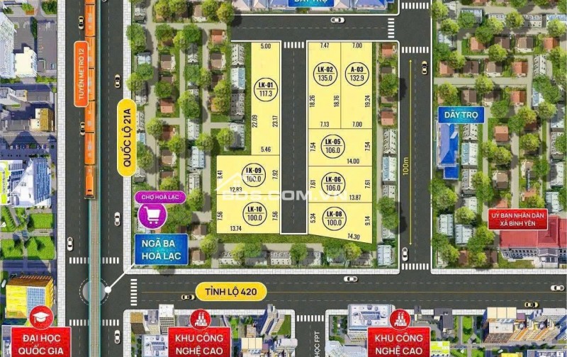 Bán đất thổ cư mặt đường 420 – vị trí ở tiện, kinh doanh tốt