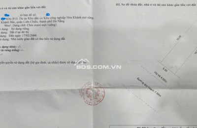 Bán đất đường Hồng Phước 5 - Hòa Khánh mở rộng