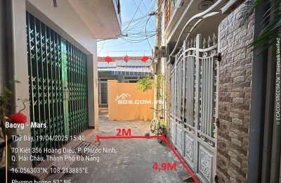 Bán nhanh nhà 2 tầng kiệt 356 Hoàng Diệu, Đà Nẵng.