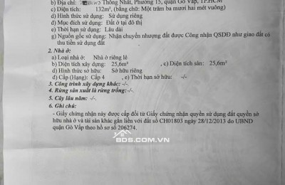 50tr/m²- Gần Hẻm Xe Hơi- Nhà thờ Bâc Dũng, 132m², Ngang 10 - chỉ 6.7 Tỷ