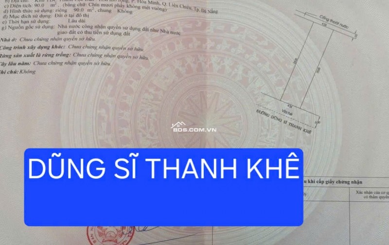 Bán đất đường Dũng Sĩ Thanh Khê - trục đường kinh doanh
