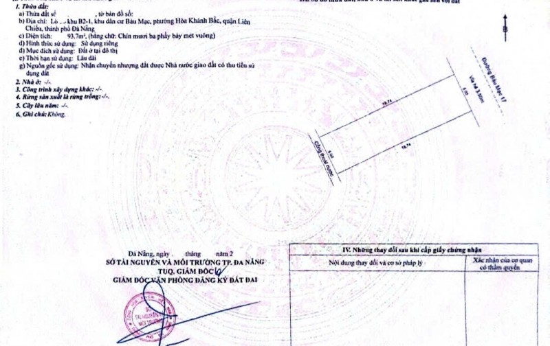 ĐẤT MẶT TIỀN BÀU MẠC 17 – GẦN BIỂN – TRỤC THÔNG NGUYỄN AN NINH