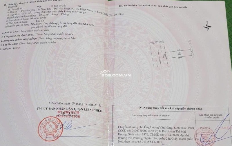 Bán đất đường TRƯƠNG VÂN LĨNH - song song Võ Duy Dương