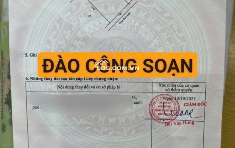 Bán đất 2 LÔ liền kề đường ĐÀO CÔNG SOẠN - trục thông biển