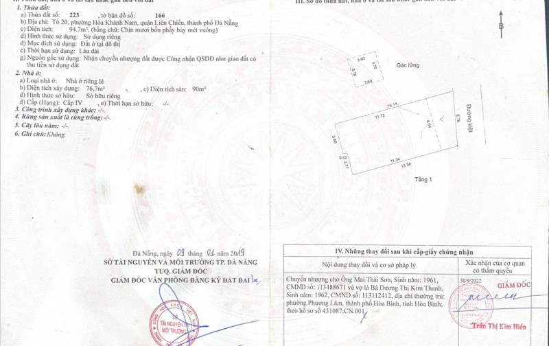 Đất kiệt Ô TÔ tải K05 Nam Cao . Gần chợ Hoà Khánh , kiệt thông tứ hướng