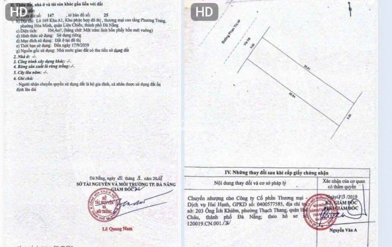 Bán đất 2 Lô liền kề đường Phan Thị Nể - Thông biển - Xây căn hộ quá đẹp