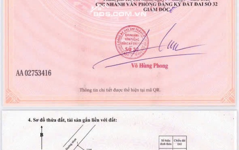 CẦN BÁN LÔ ĐẤT LONG PHƯỚC BRVT – nay thuộc P. TAM LONG, TP.HCM