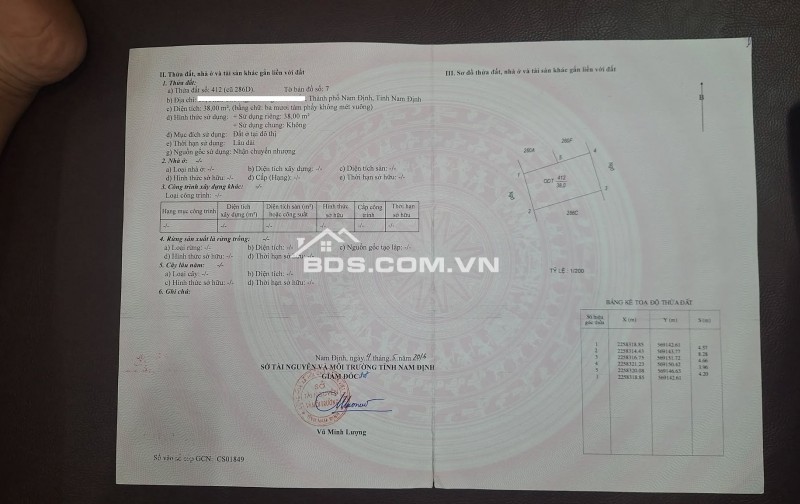 BÁN NHÀ ĐẸP  1.55 TỶ 3 TẦNG 38M2 ( TÂY NAM ) NGÕ VĂN CAO