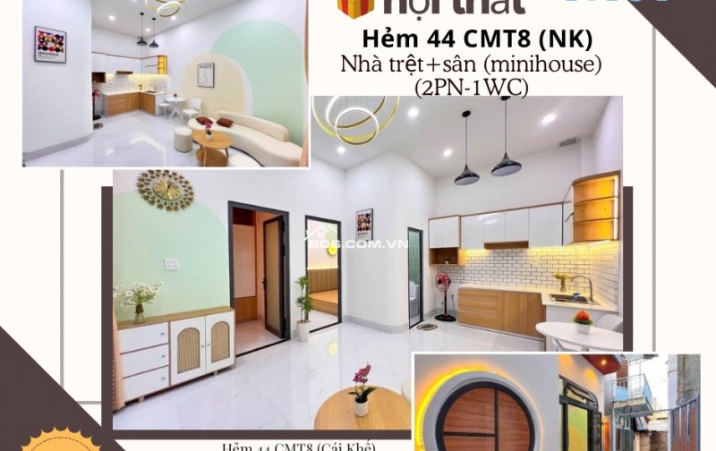 BÁN Nhà Minihouse hẻm 44 CMT8 (Xây Mới ) gần CĐ KT–KỹThuật _Giá 1,75 tỷ