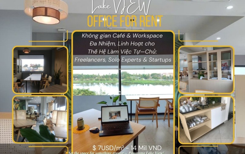 CHỐT nhanh MẶT SÀN VP tầng 2 - VIEW TRIỆU ĐÔ HỒ BÚNG XÁNG - FULL option 7$/M²