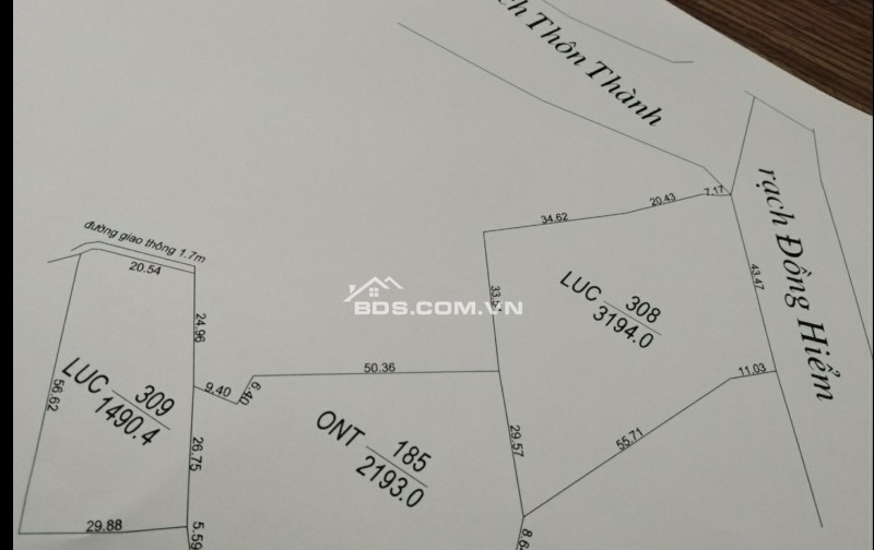 Bán gấp lô đất thổ lúa gần Quốc Lộ 50B hạ giá 6 tỷ