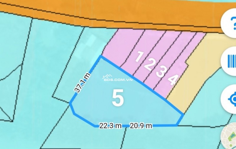 Bán lô đất thổ phân lô mặt tiền đê bao giá 7,5 tỷ