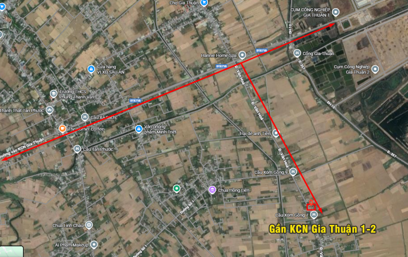 Cần bán lô đất 451.8m² mặt tiền đường nhựa HL 02 Kiểng Phước, Gò Công Đông gần KCN Gia Thuận 1-2