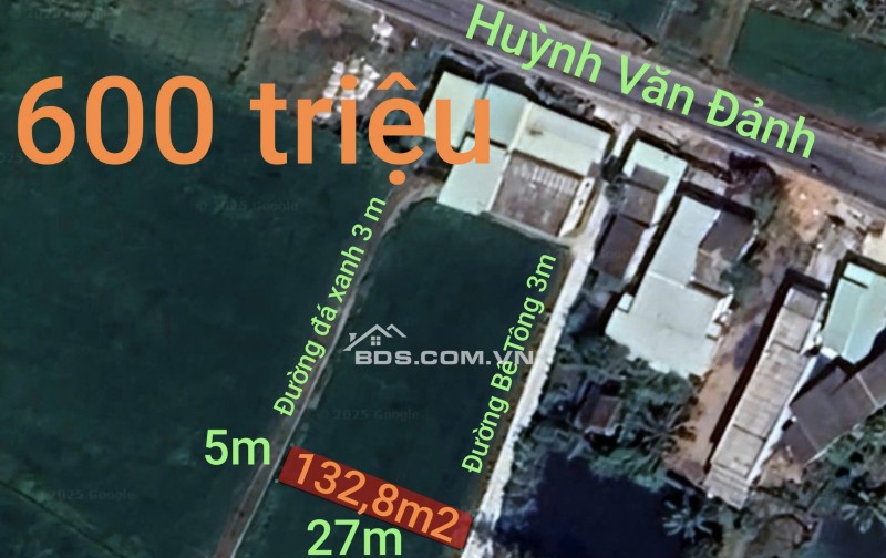 Bán lô đất thổ hai mặt tiền gần Quốc Lộ 50B giá 600 triệu