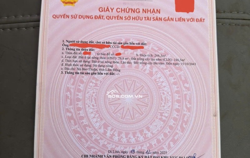 HOT HOT HOT Đinh Lạc , 266m2 (80m2 thổ cư), 1ty465