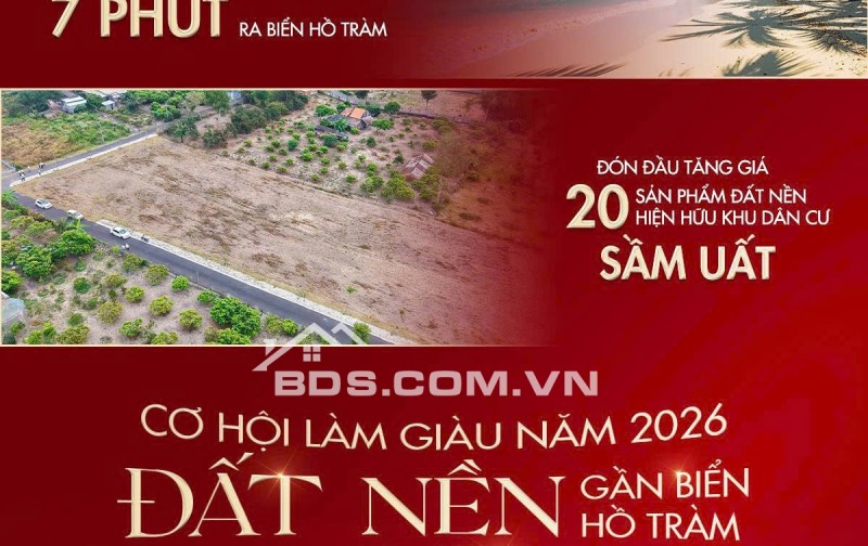 CƠ HỘI VÀNG SỞ HỮU ĐẤT THỔ CƯ HỒ TRÀM CHỈ 4.2 TRIỆU/M²!