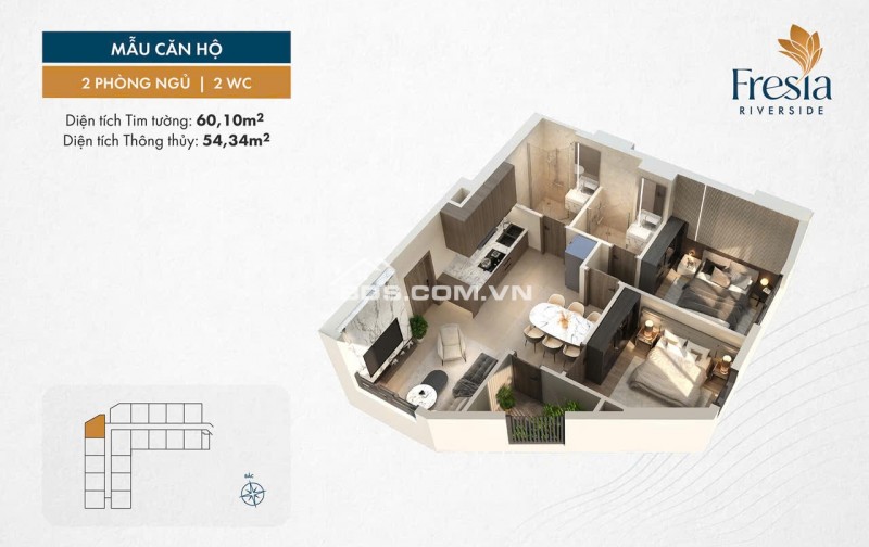 Fresia Riverside  - Căn hộ Dòng tiền View Sông đầu tiên tại Biên Hòa