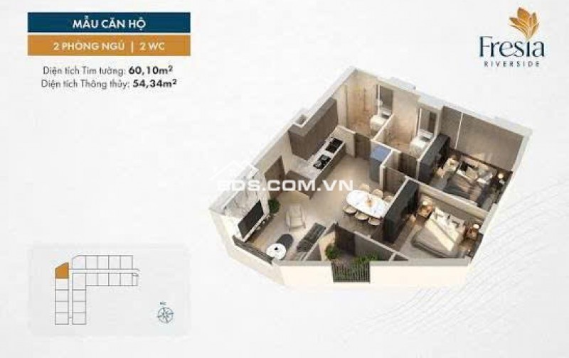 Fresia Riverside  - Căn hộ Dòng tiền View Sông đầu tiên tại Biên Hòa