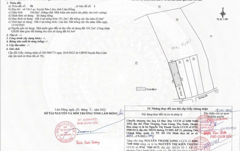 Bán 166,6m2 đất Tân Lạc Lâm Đồng, sẵn SHR, chỉ 450tr buông sổ. Lh:0983762203
