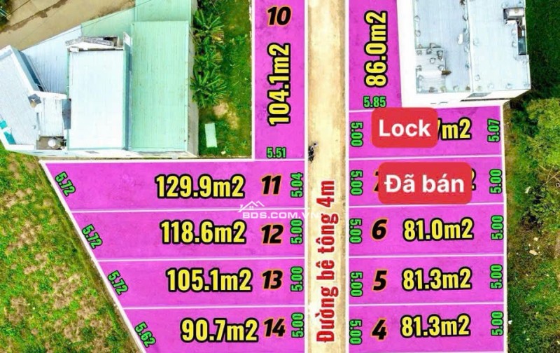 Bán đất thổ cư diên điền, diên khánh 79-129m2, giá dưới 1 tỷ, giá chính chủ, đầu tư f0
