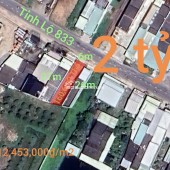 Bán lô đất thổ mặt tiền tỉnh lộ 833 giá 2 tỷ