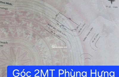 Bán đất lô góc 2MT đường 10,5m Phùng Hưng và Phú Xuân
