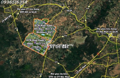 Lô đất 3 mặt tiền DT5 – ngang 65,5m – hơn 2.600m² tại Ninh Xuân, Ninh Hòa.