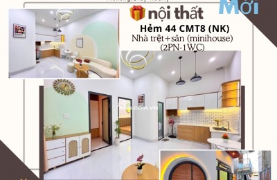 BÁN Nhà Minihouse hẻm 44 CMT8 (Xây Mới ) gần CĐ KT–KỹThuật _Giá 1,75 tỷ