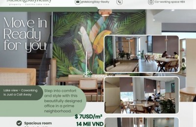 CHỐT nhanh MẶT SÀN VP tầng 2 - VIEW TRIỆU ĐÔ HỒ BÚNG XÁNG - FULL option 7$/M²