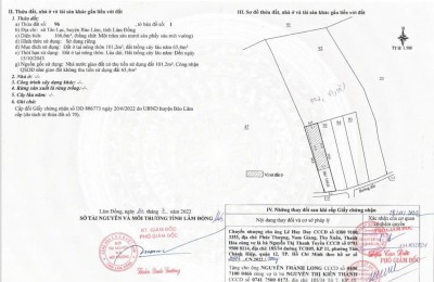 Bán 166,6m2 đất Tân Lạc Lâm Đồng, sẵn SHR, chỉ 450tr buông sổ. Lh:0983762203