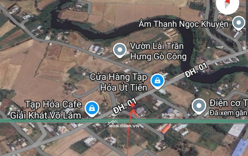 Bán đất mặt tiền đường DH01 Tân Trung, Gò Công, 233.4m² giá 1.2 tỷ