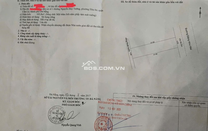 Bán đất 2 lô liền kề đường Đặng Như Mai - gần bến xe TT Thành phố