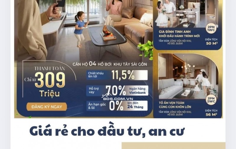 Chỉ cần thanh toán trước 309triệu sở hữu căn 2PN cực Hot tại Destino