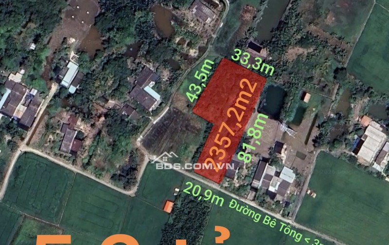 Bán lô đất lúa xã Tân Trụ giá 5,2 tỷ